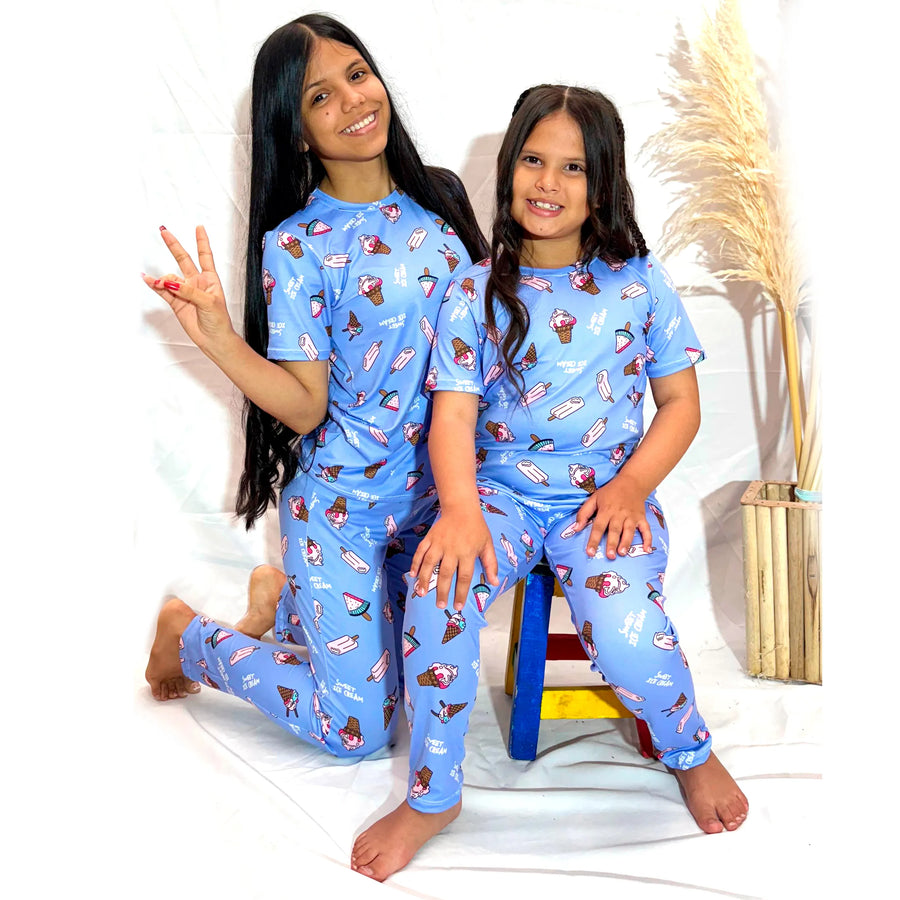 Pijama de Niña de Pantalón y Camisa Manga Corta