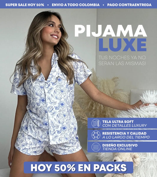 👉PIJAMA LUXE SHORT Y CAMISA