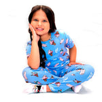 Pijama de Niña de Pantalón y Camisa Manga Corta