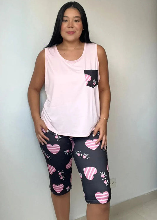 Conjunto Pijamas Plus Palo Rosa