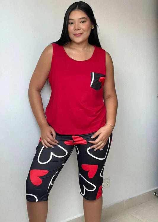 Conjunto Pijamas Plus Roja