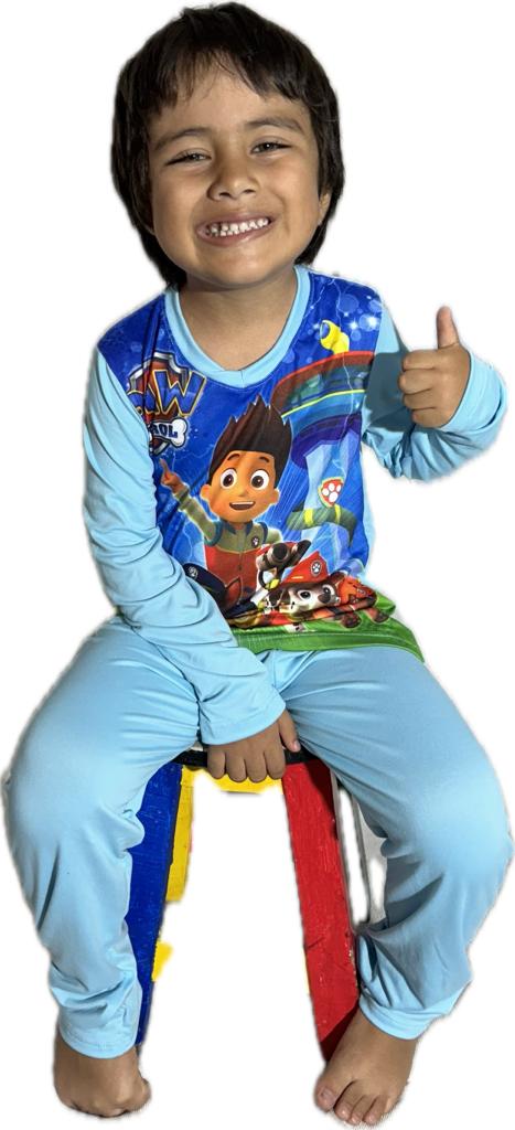 Pijama de Niño Larga Celeste Paw Patrol