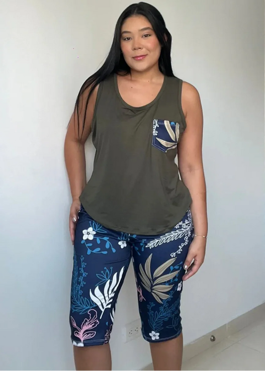 Conjunto Pijamas Plus Verde