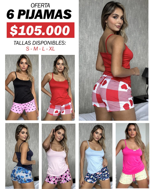 6 PIJAMAS EN SHORT -50%