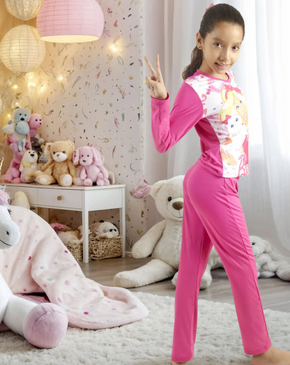 Pijamas Niña en Pantalon Barbie Color Fucsia