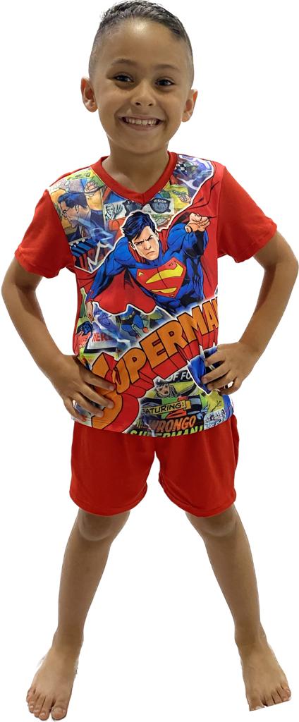 Pijama de Niño Short color Roja SuperMAN